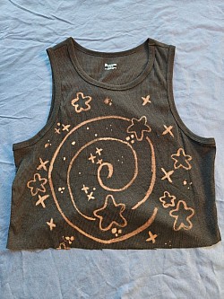 'seeing stars' tank top crop
