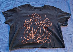 'trio in the forest' crop top