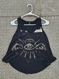 'long trip' tank top crop